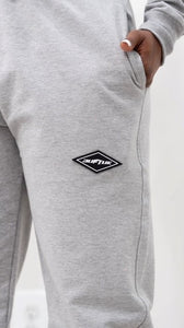 "WOMENS'S DIAMOND CLASSIC"  JOGGER SET (ALL GREY W/ BLACK PATCH)