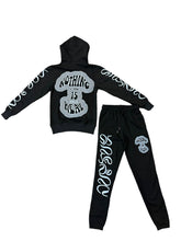 Load image into Gallery viewer, &quot;NOTHING IS REAL&quot; HOODIE SET ( BLACK)