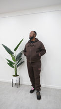 Load image into Gallery viewer, "THE PLANE JANE STAPLE SET FW 25/26" FULLZIP HOODIE (BROWN W/ BROWN)