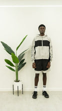 Load image into Gallery viewer, &quot;OUFTUR BLOCK DIVISION&quot; FULLZIP NYLON HOODIE SHORT SET (GREY W/ BLACK)