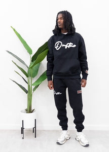 "THE PLANE JANE STAPLE SET FW 25/26" HOODIE (BLACK W/ WHITE)