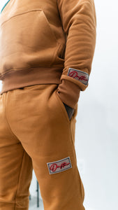 "THE PLANE JANE STAPLE SET FW 25/26" HOODIE (LIGHT BROWN W/GREEN)