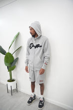 Load image into Gallery viewer, "THE PLANE JANE STAPLE SUMMER 26" HOODIE SHORT SET (GREYW/BLACK)