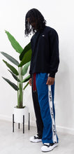 Load image into Gallery viewer, &quot;BAGGY DADDY TWO TONE NYLONS&quot; WIDELEG NYLON PANTS (BLACK/NAVY)