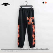 Load image into Gallery viewer, &quot;LIVE IN ART COLLECTION&quot; GAME OVER - BLACK SWEATPANTS