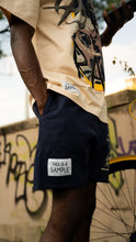 Load image into Gallery viewer, “ART OF RAW” SHORTSET T-SHIRT W/ SHORTS (CREAM TEE W NAVY SHORTS)