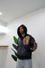Load image into Gallery viewer, "NO DAYS OUF" FULLZIP HOODIE DISTRESSED (BLACK SPRAY) MADE CUSTOM
