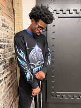 Load image into Gallery viewer, “REVIEW, REWIND, RESET '" LONGSLEEVE TEE (BLACK W/MULTI)