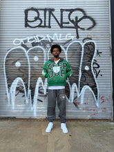 Load image into Gallery viewer, "KEEP OUF" FULLZIP HOODIE SET (GREEN W/ GREY)