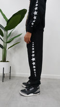 Load image into Gallery viewer, BLACK STAR SWEATS" (BLACK W/ WHITE)