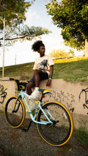 Load image into Gallery viewer, “ART OF RAW” SHORTSET T-SHIRT W/ SHORTS (CREAM TEE W NAVY SHORTS)