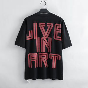 "LIVE IN ART COLLECTION" EYECONIC - OVERSIZED BLACK T-SHIRT