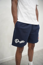 Load image into Gallery viewer, "THE PLANE JANE STAPLE SUMMER 26" SHORT SET (WHITE W/ NAVY BLUE)