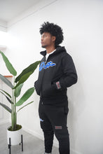 Load image into Gallery viewer, "THE PLANE JANE STAPLE SET SPRING 26" FULLZIP HOODIE (BLACK W/ BLUE)