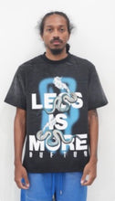 Load image into Gallery viewer, “LESS IS MORE” BOXY STYLE T-SHIRT (BLACK W/ WHITE)