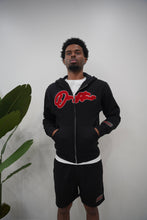 Load image into Gallery viewer, "THE PLANE JANE STAPLE SUMMER 26" HOODIE SHORT SET (BLACK W/ RED)