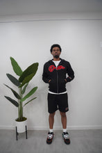 Load image into Gallery viewer, "THE PLANE JANE STAPLE SUMMER 26" HOODIE SHORT SET (BLACK W/ RED)