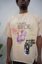 Load image into Gallery viewer, “FROM BALTIMORE, WITH LOVE” BOXY STYLE T-SHIRT (TAN W/ MULTI)