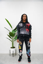 Load image into Gallery viewer, "MOVIE TIME x BARCODE SET" HOODIE SET (BLACK W/ MULTI)
