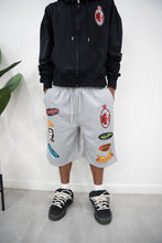 Load image into Gallery viewer, "THE QUEEN IS DEAD” SET SUMMER 26" HOODIE SHORT SET (BLACK W/ GREY)