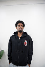 Load image into Gallery viewer, "THE QUEEN IS DEAD” SET SUMMER 26" HOODIE SHORT SET (BLACK W/ GREY)