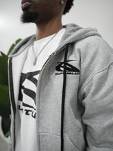 Load image into Gallery viewer, "3/4 OUFTURLUX SET SUMMER 26" HOODIE SHORT SET (GREY W/ BLACK)