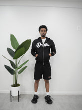 Load image into Gallery viewer, "THE PLANE JANE STAPLE SUMMER 26" HOODIE SHORT SET BLACK W/ WHITE)
