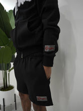 Load image into Gallery viewer, "THE PLANE JANE STAPLE SUMMER 26" HOODIE SHORT SET BLACK W/ WHITE)