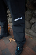 Load image into Gallery viewer, “OVERLY TECHY” NYLON CRAGO PANTS (BLACK W/WHITE)