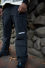 Load image into Gallery viewer, “OVERLY TECHY” NYLON CRAGO PANTS (BLACK W/WHITE)
