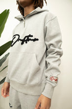 Load image into Gallery viewer, "THE PLANE JANE STAPLE SET FW 25/26" QUARTERZIP HOODIE (LIGHTGREY W/ BLACK)
