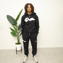 Load image into Gallery viewer, "THE PLANE JANE STAPLE SET FW 26" FULLZIP HOODIE (BLACK W/ WHITE)