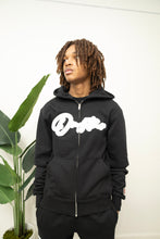 Load image into Gallery viewer, "THE PLANE JANE STAPLE SET FW 26" FULLZIP HOODIE (BLACK W/ WHITE)