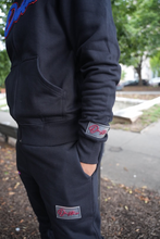 Load image into Gallery viewer, "THE PLANE JANE STAPLE SET FW 26/27" HOODIE (BLACK W/ BLUE)