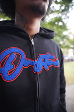 Load image into Gallery viewer, "THE PLANE JANE STAPLE SET FW 26/27" HOODIE (BLACK W/ BLUE)