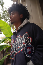 Load image into Gallery viewer, "THE VARSITY CREST" HOODIE SET (NABY BLUE W/ GREY)