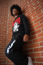 Load image into Gallery viewer, "BEAUTIFUL DISASTER'" LONGSLEEVE TEE ( BLACK W/RED)