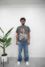 Load image into Gallery viewer, “DIRTY DIANA” BOXY STYLE T-SHIRT (GREY W/ MULTI)