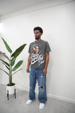 Load image into Gallery viewer, “DIRTY DIANA” BOXY STYLE T-SHIRT (GREY W/ MULTI)