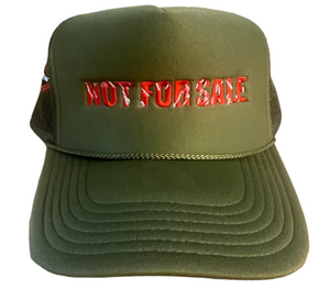 "NOT FOR SALE" TRUCKER HAT (OLIVE GREEN)
