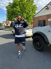 Load image into Gallery viewer, &quot;FINISH LINE SET&quot; HOODY AND SHORT SET (NAVY W/ WHITE)