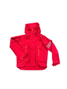 "OUFTUR TECH" HOODED NYLON JACKET (RED)